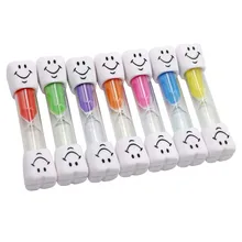 10 шт./компл. 3 минуты часы песочные часы таймер для зубной щетки для чистки зубов детей песочные часы со смайликом домашний декор стоматологический подарок 7 цветов