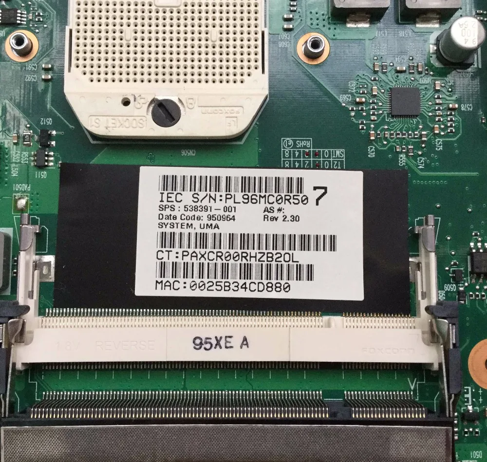 538391 001 для ноутбука HP compaq 515 615 CQ515 CQ615 протестированная материнская плата ОК|laptop