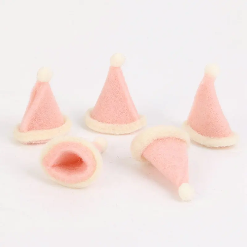 Christmas hat wool felt stamp handmade DIY handicrafts accessories Christmas and wedding party DIY ornaments (8)