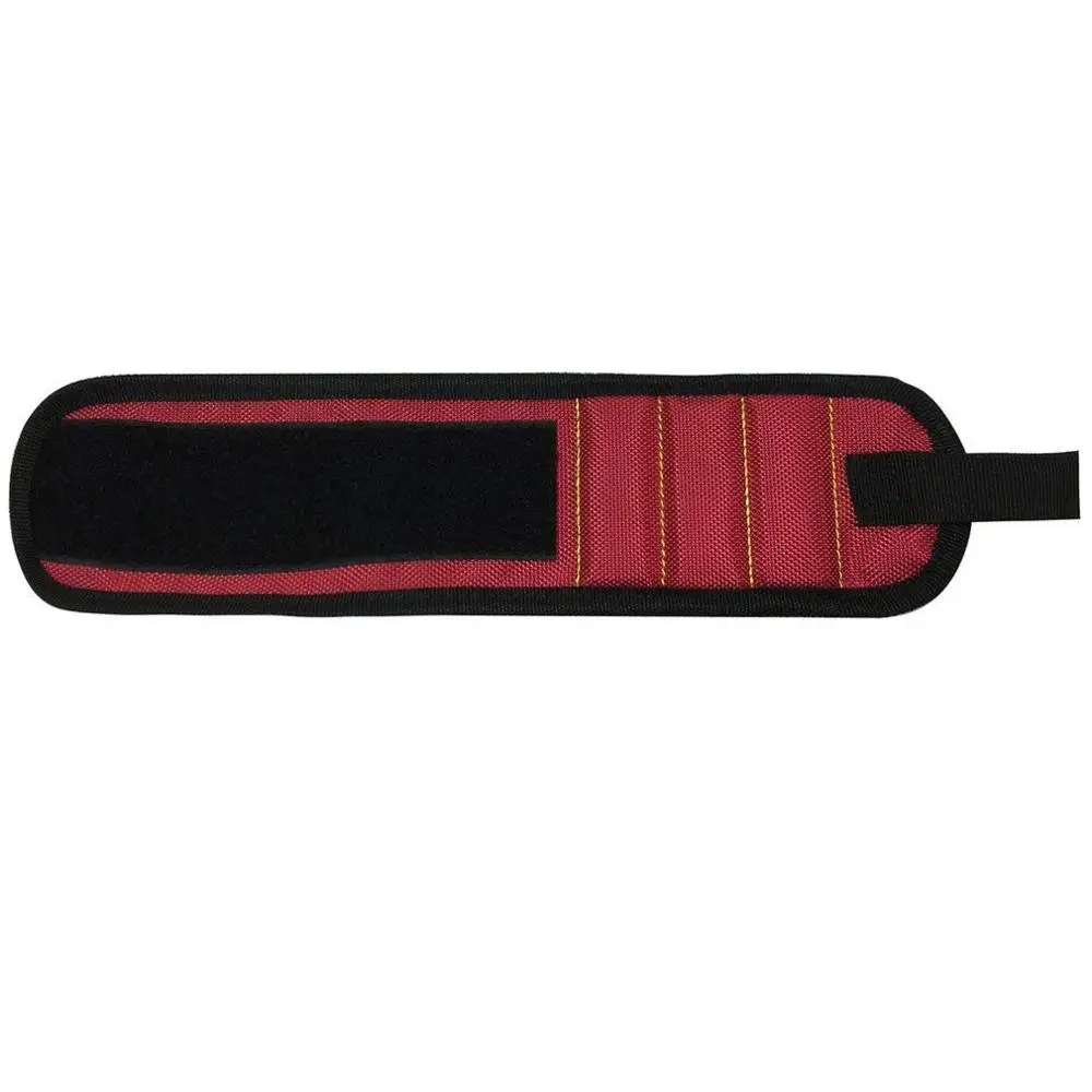 Магнитный браслет для поддержки запястья с сильными магнитами для крепления винтов, браслет для ногтей, пояс для поддержки Чака, спортивный красный/синий/черный - Цвет: Red