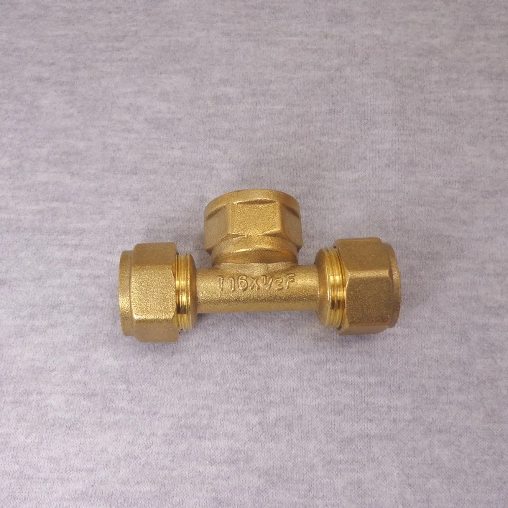 

Compression Fitting Reducing Tee T1216-1216 to Female 1/2" for PEX PPR pipe