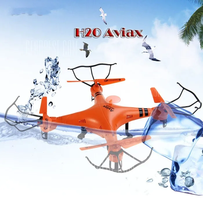 

2016 Newest H2O 2.4GHz 4CH with LCD Transmitter Waterproof RC Drone helicopter 3D Eversion 6 Axis Headless Mode vs V977 FQ777