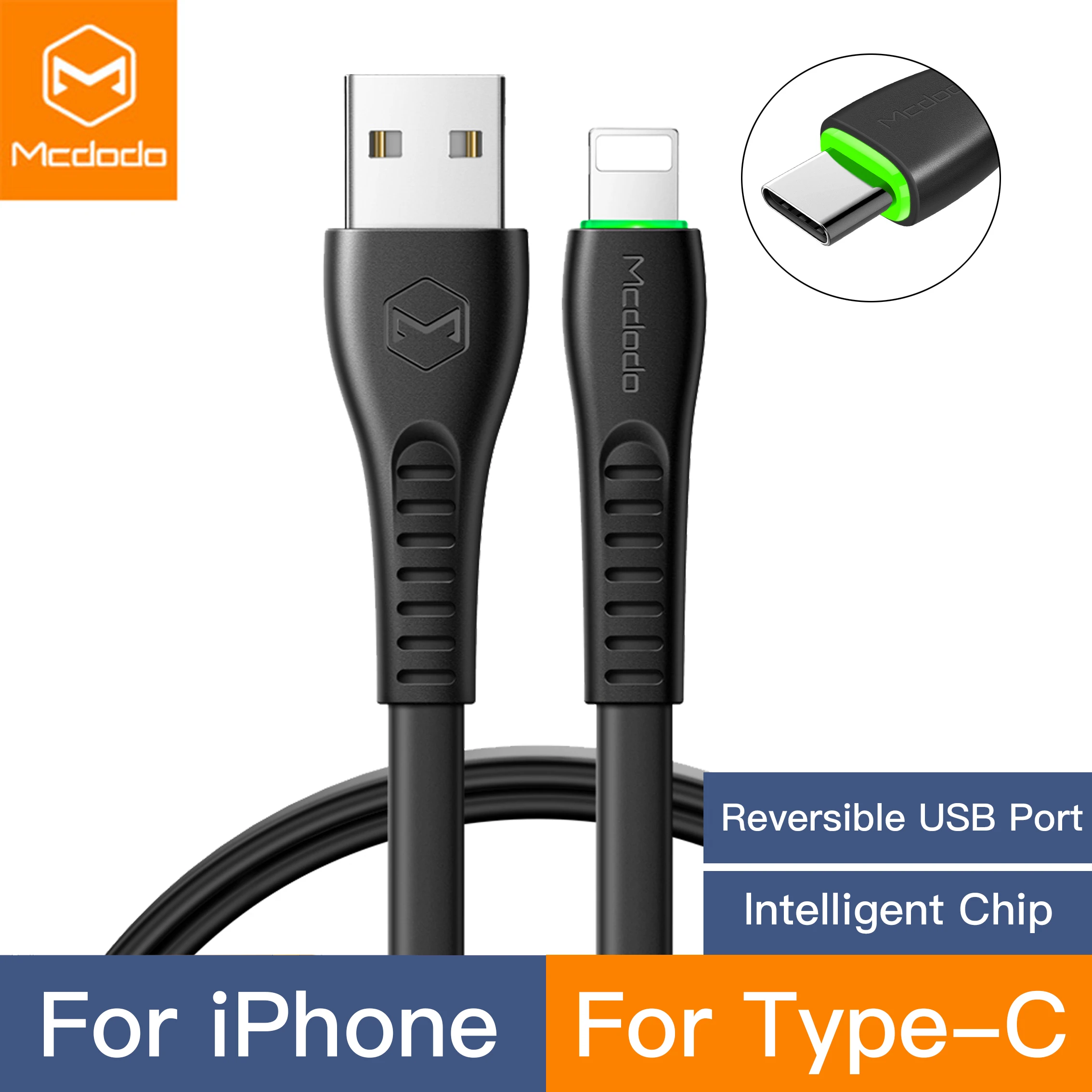 

Mcdodo USB Cable For iPhone XS Max XR X 8 7 USB Type C 3A Fast Charging Data Cord For Samsung HUAWEI XIAOMI Phone Charger Cable
