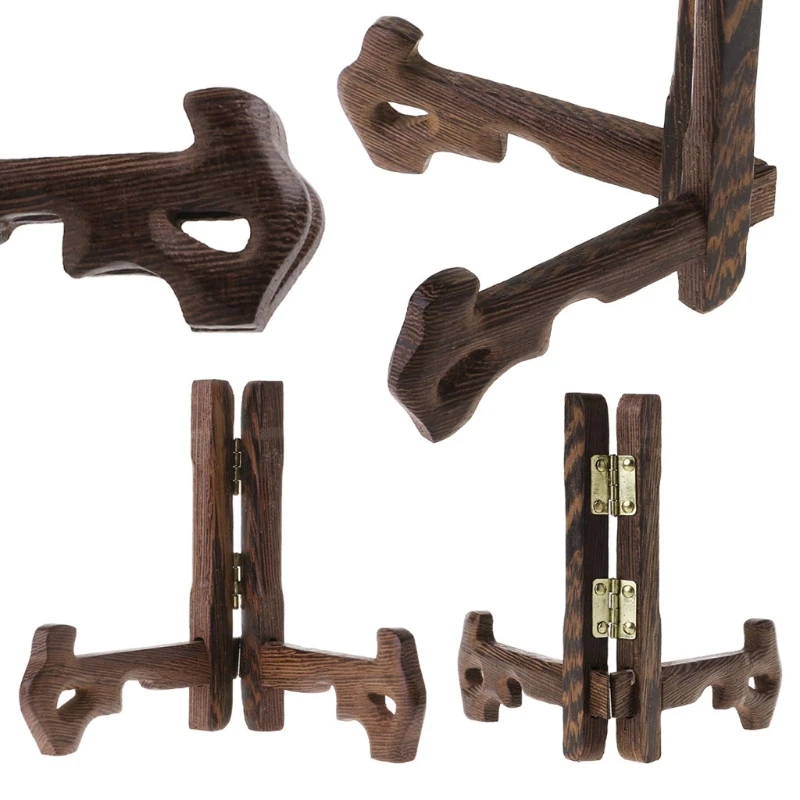3-7 Inch Tall Wood Display Stand Holder Easels For Plates Photos Tea Tray 5 Size 4
