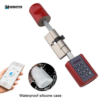 

LANXSTAR Adjustable Smart Electronic Lock Unlock By Password Bluetooth Hardware Lock Keyless EURO Lock Cylinder