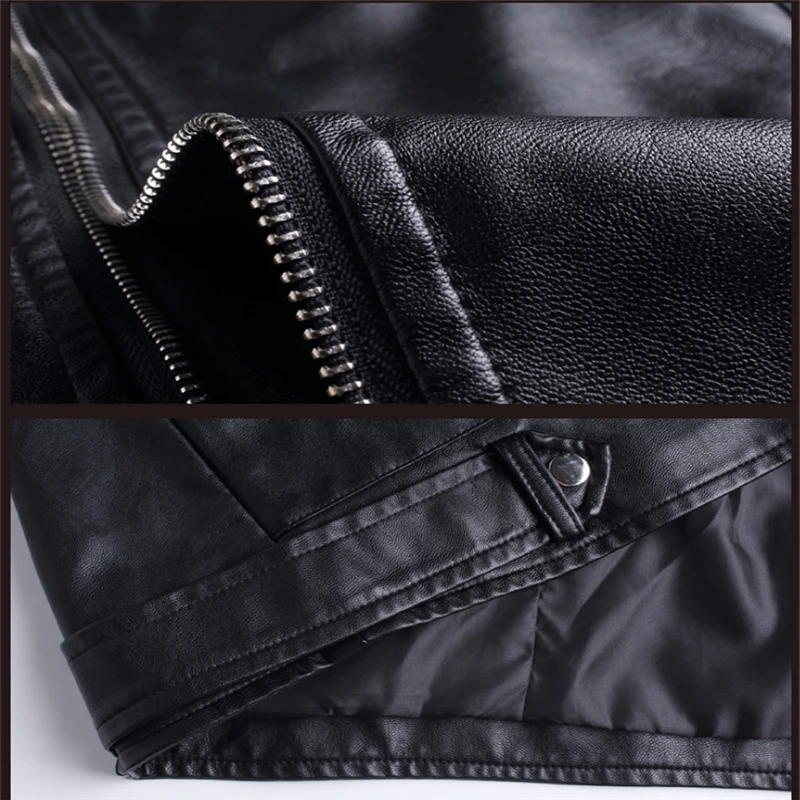  Asia size S - 5XL Men PU Jacket High Quality Youth Fashion Locomotive Faux Leather Coats Men