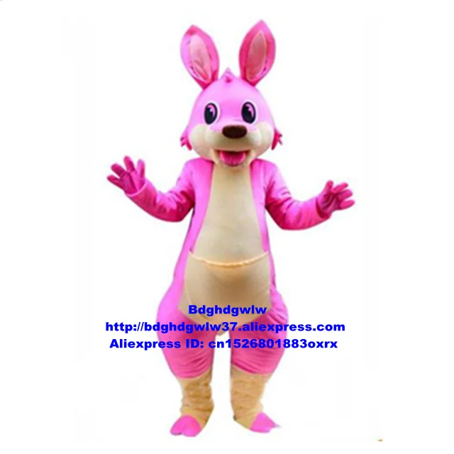 Pink Kangaroo Roo Mascot Costume Adult Cartoon Character Outfit Suit Holiday Party Appreciation Banquet zx546 Pink Kangaroo Roo Mascot Costume Adult Cartoon Character Outfit Suit Holiday Party Appreciation Banquet zx546