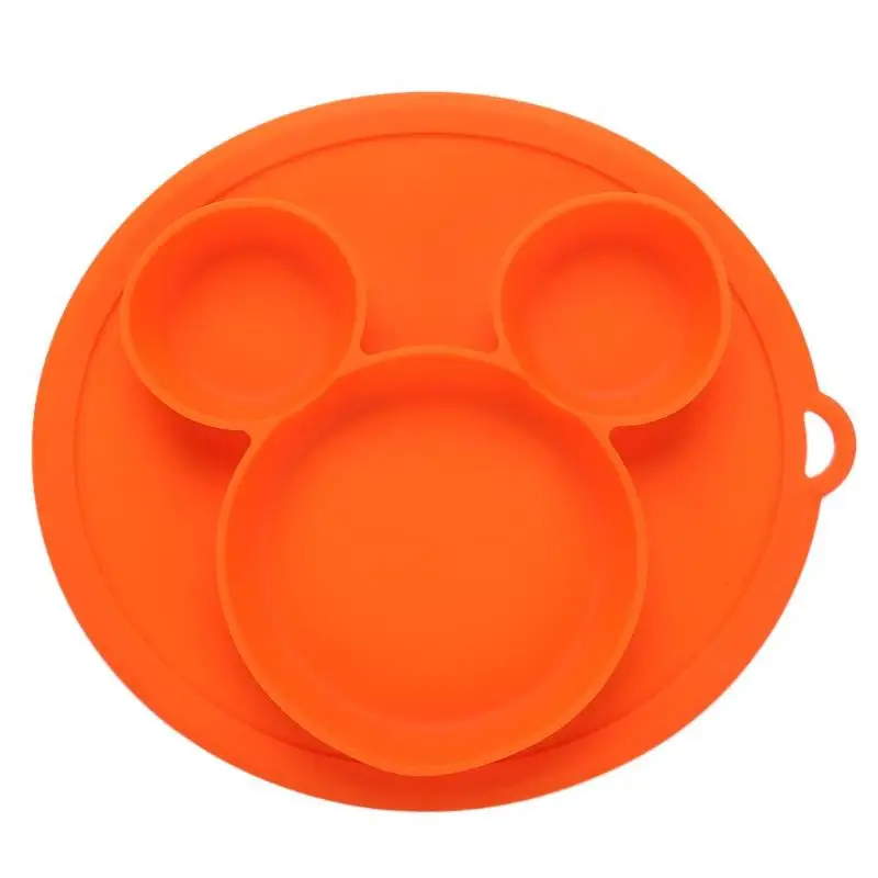Картонная тарелка для детей с крышкой безопасная силиконовая детская Чаша для кормления, на присоске детская посуда детские обеденные