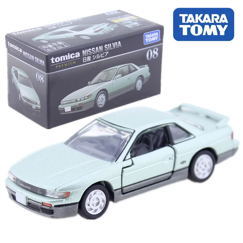 

Tomica Premium Nissan Silvia In Light Green Metallic Takara Tomy Metal Cast Toy Car Model Vehicle Toys for Children New