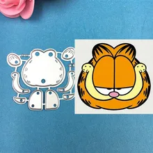 1pcs Cute Garfield Cutting Die Stencils for DIY Scrapbooking Album Stamp Paper Card Embossing garfield large