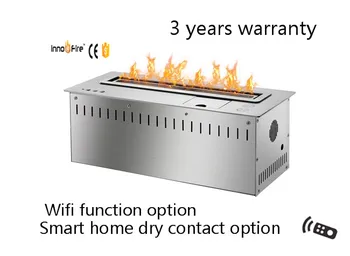 

18 inch Long Remote control black or silver intelligent wifi electric bio etanol chimenea