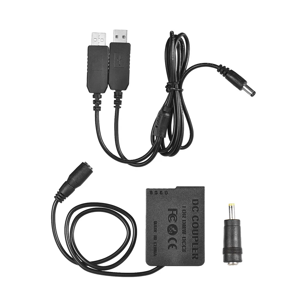 Andoer DMW DCC8 DC Coupler USB Cable Power Adapter Camera Charger Kit