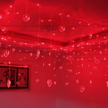 Светодиодный многоцветной гирляндовый светильник для рождественских праздников, 4 м, 100 SMD, 18 сердец, 110 В/220 В, для ЕС/США/Великобритании/Австралии, вечерние, свадебные, декоративные