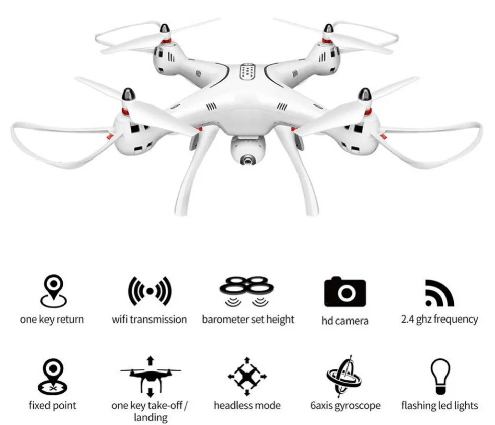 

SYMA X8PRO RC Helicopter with GPS Realtime Aerial Photo Aircraft Support Fixed-point Return Flight Remote Control Quad copter