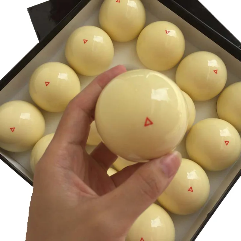 Xmlivet 1 шт, билльярдный пул белые шарики желтого цвета с красным треугольником смолы 52,5 мм/57,25 мм девять мяч белые шарики