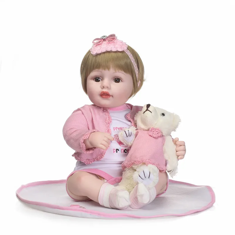 

22" silicone reborn baby dolls lifelike real newborn baby girl princess dolls bebe child gift reborn bonecas