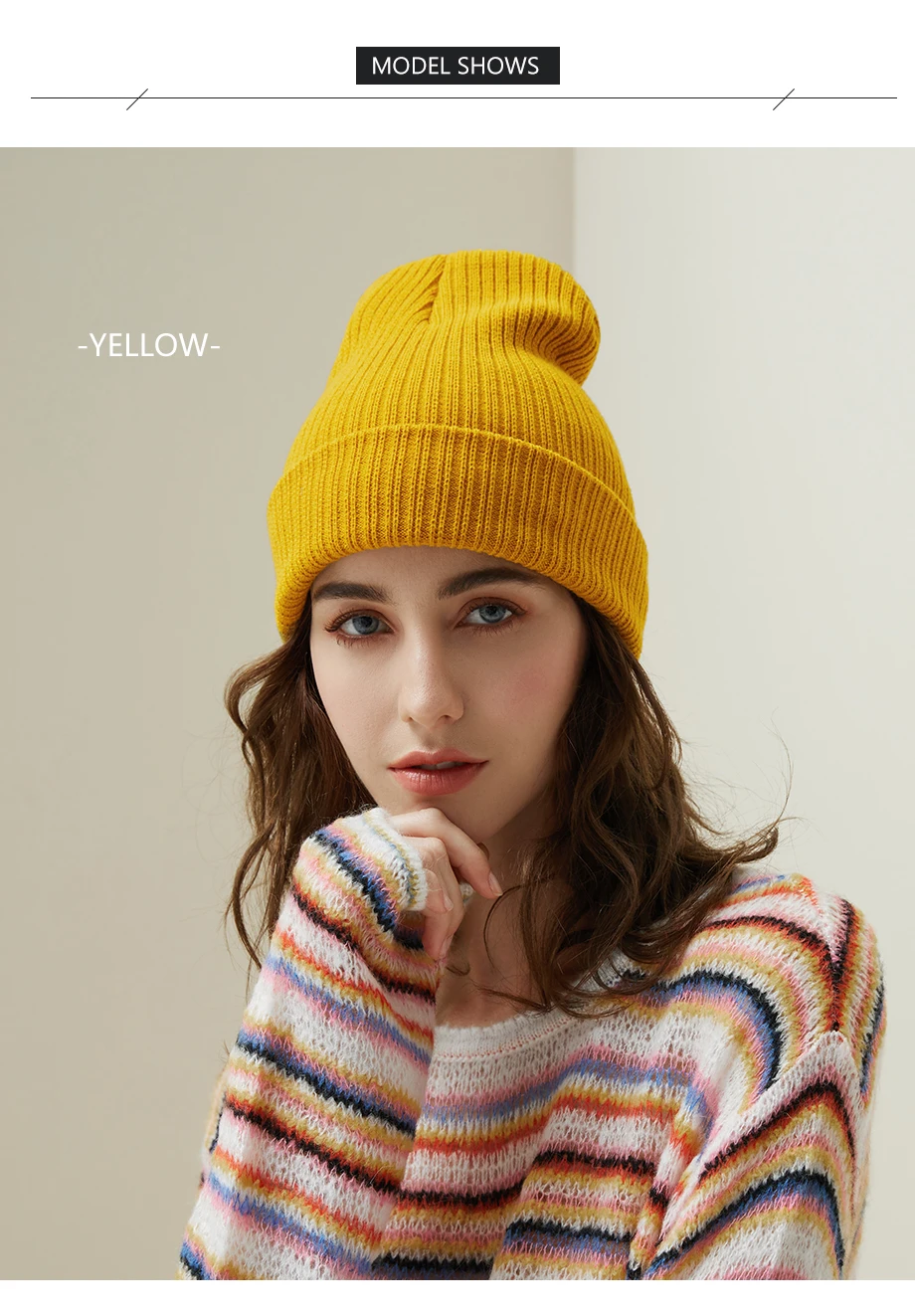 Winter Hat Female Solid Color Classic Design Beanie Knitted Acrylic Hats For Women Skullies Warm Candy Color Beanie High Quality (4)