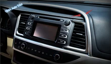 Lapetus ABS Auto Styling Dashboard Navigation GPS Frame Cove Trim 1 Pcs For Toyota Highlander 2014 2015 2016