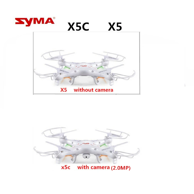 

Quadcopter SYMA X5 Drone 2.4G 6-Axis or SYMA X5C (Upgrade Version) RC Drones with 2.0MP Camera Remote Control Helicopter Toys