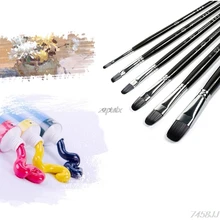 6 шт./компл. Волк волос арт Краски ing кисти Картина маслом Акриловые акварельным рисунком ремесла Сделай Сам ребенок Краски Кисти Набор инструментов G22 Прямая поставка