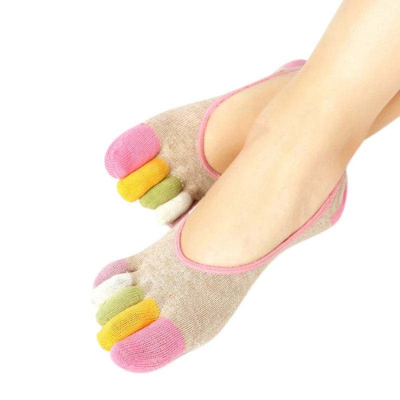 Популярные женские короткие носки с круглым вырезом; Модные женские тапочки с пятью пальцами; чулочно-носочные изделия; Тапочки