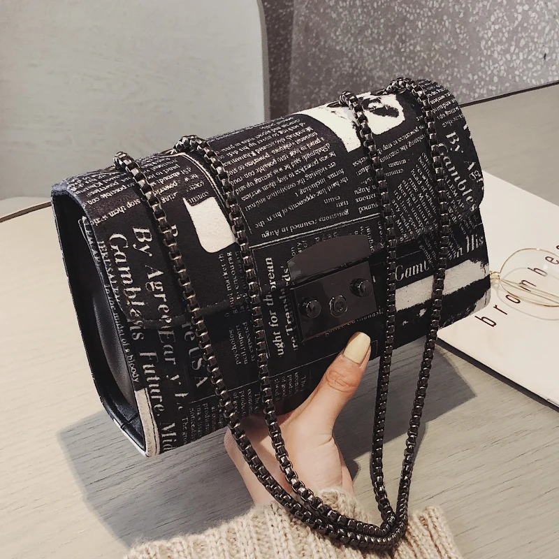 

Fashion Female Square Bag 2018 New Quality Leather Women's Designer Handbag Rivet Lock Chain Shoulder Messenger bags luis vuiton