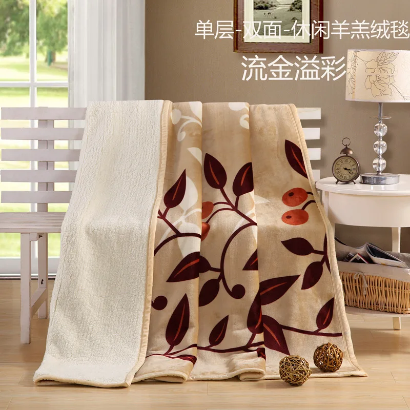 

Coral Fleece Fabric Mechanical Wash Blanket Queen Full Twin size warm Comfortable blanket Give you the warmth of wool