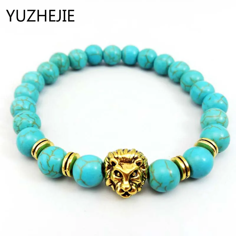 YUZHEJIE 2018 новые мужские Подарочные ювелирные изделия 8 мм Натуральная лава