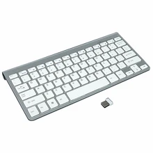 Ultra Slim Русская Буква Клавиатура Наклейки 2.4 Г Беспроводная Клавиатура Ножницы ноги Клавиатура для Mac Win XP 7 10 Android TV коробка