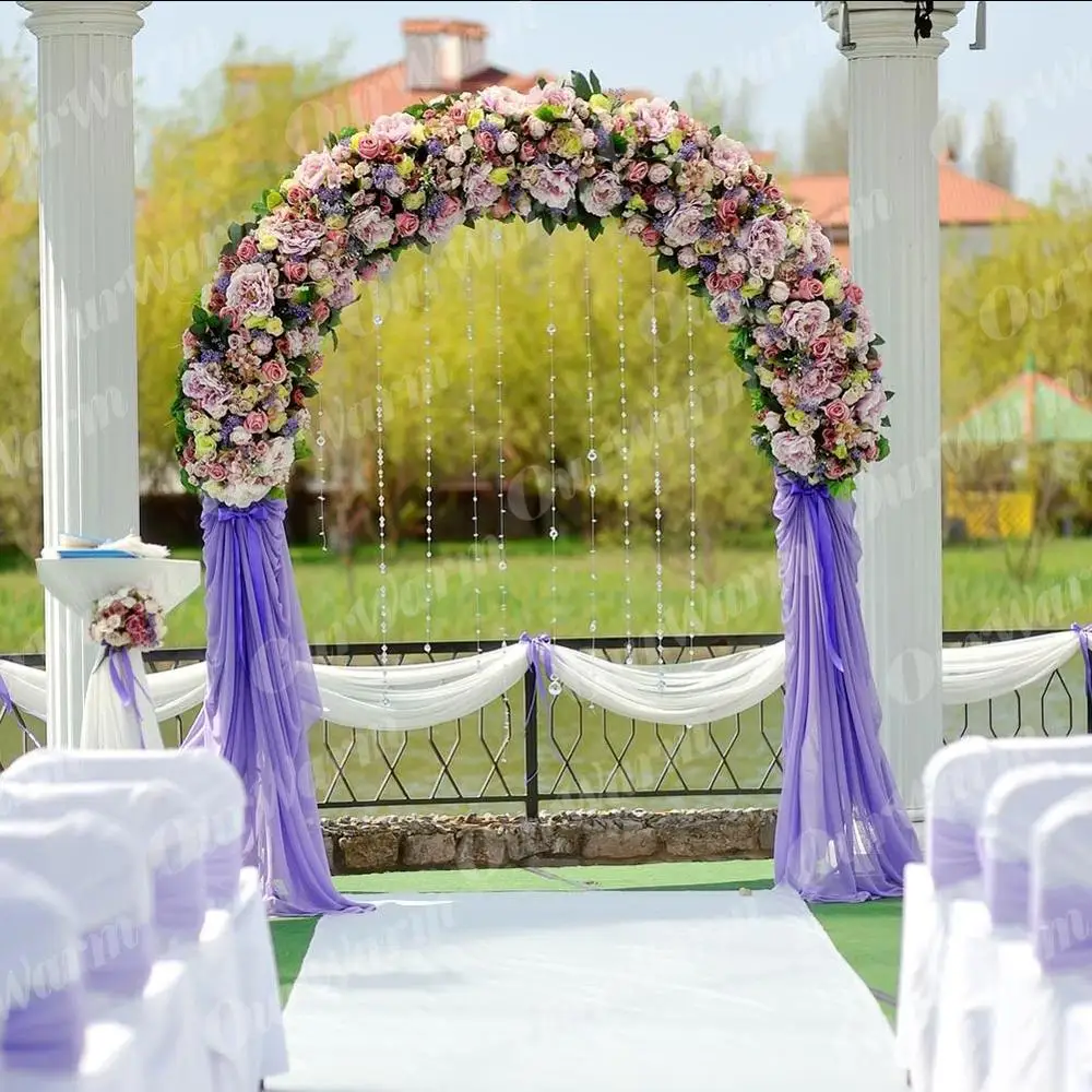 Ourwarm Iron Wedding Arches Frame Decoration Backdrop Pergola
