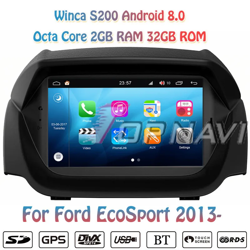 

Topnavi 7'' Octa Core S200 Android 8.0 Car DVD Multimedia Player for Ford ECO Sport Audio Auoradio Stereo 2DIN GPS Navigation