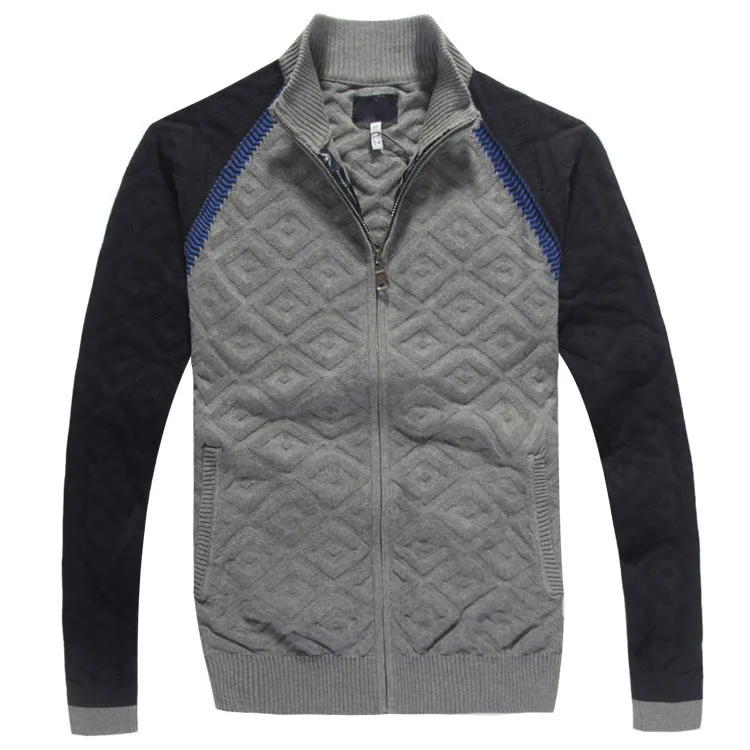 Diamante de punto Sweater hombres 2015 otoño invierno