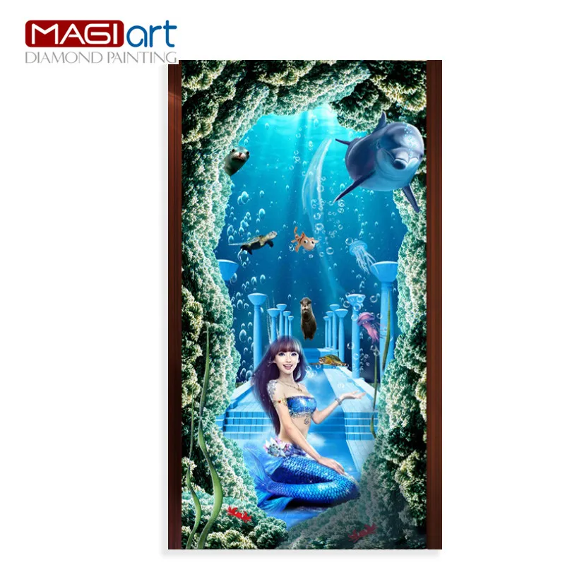 

Diamond painting accessories,Diamond embroidery,5D DIY mosaic Diamant, picture of rhinestones,full round Underwater world ZMC006