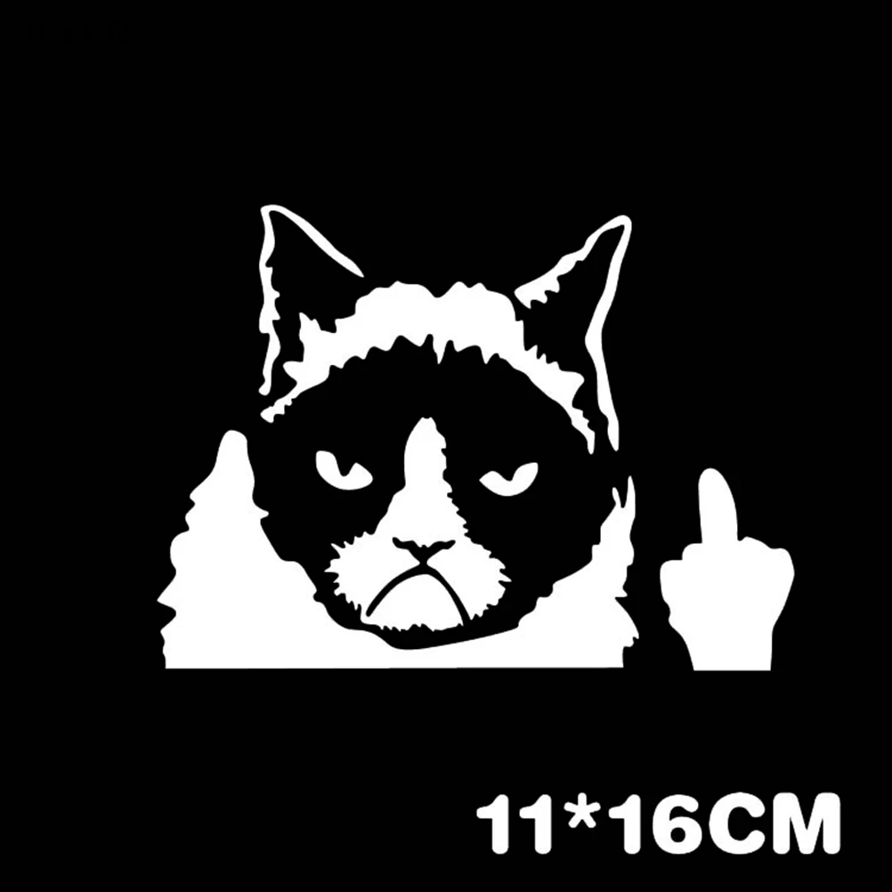 

JETTING 11*16CM Car Styling Grumpy Cat Car Stickers and Decals Window Tail Sticker Drop Shipping