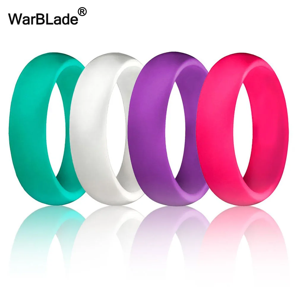 16 Styles 7pcs/set Food Grade FDA Silicone Ring For Men Women Wedding Rubber Bands Hypoallergenic Flexible Silicone Finger Ring