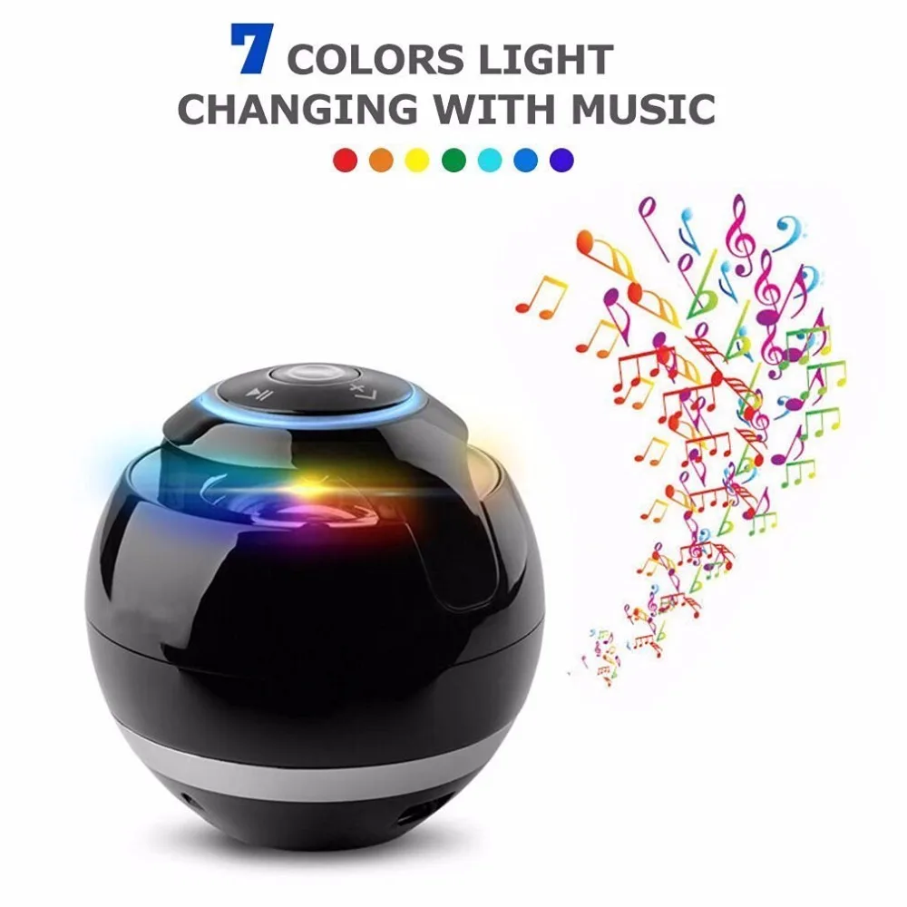VICTORSTAR@ Wireless Bluetooth Speakers With Subwoofer Mini Round Hi-Fi Speaker Portable For Hands-Free Indoor Outdoor | Электроника