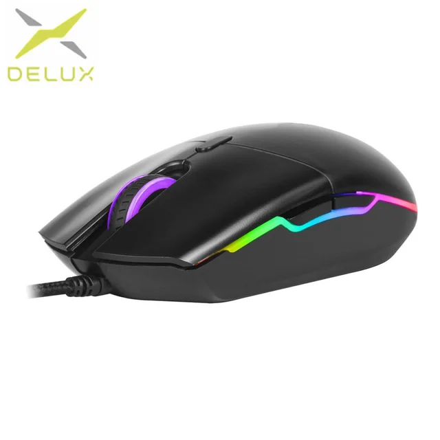 Best Value Delux M630 USB Wired Gaming Mouse 5000DPI 6600FPS Colorful Light Game Mice For Desktop PC Laptop Computer Peripheral Best Value Delux M630 USB Wired Gaming Mouse 5000DPI 6600FPS Colorful Light Game Mice For Desktop PC Laptop Computer Peripheral
