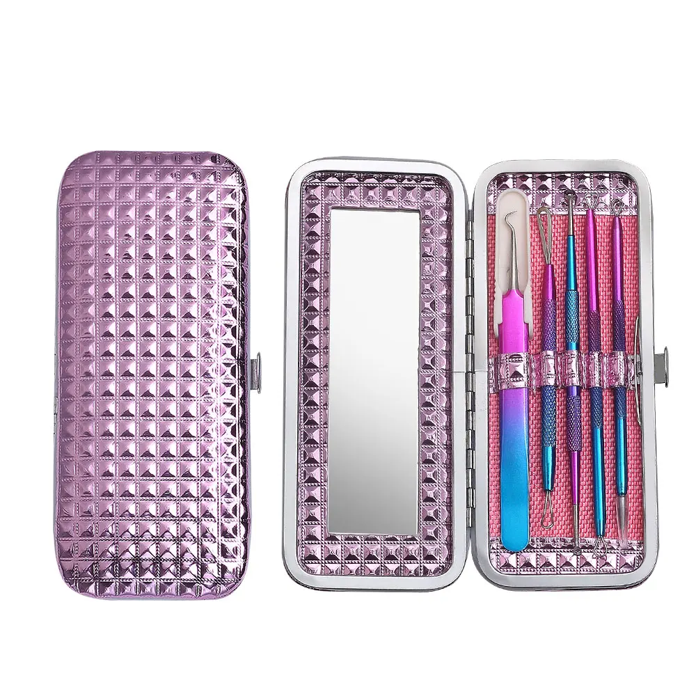 

XYj Blackhead Remover Tool Kit For Face Stainless Steel 5 PCS/Set Face Skin Care Tools Cleaning Acne Needles Comedone Tweezer