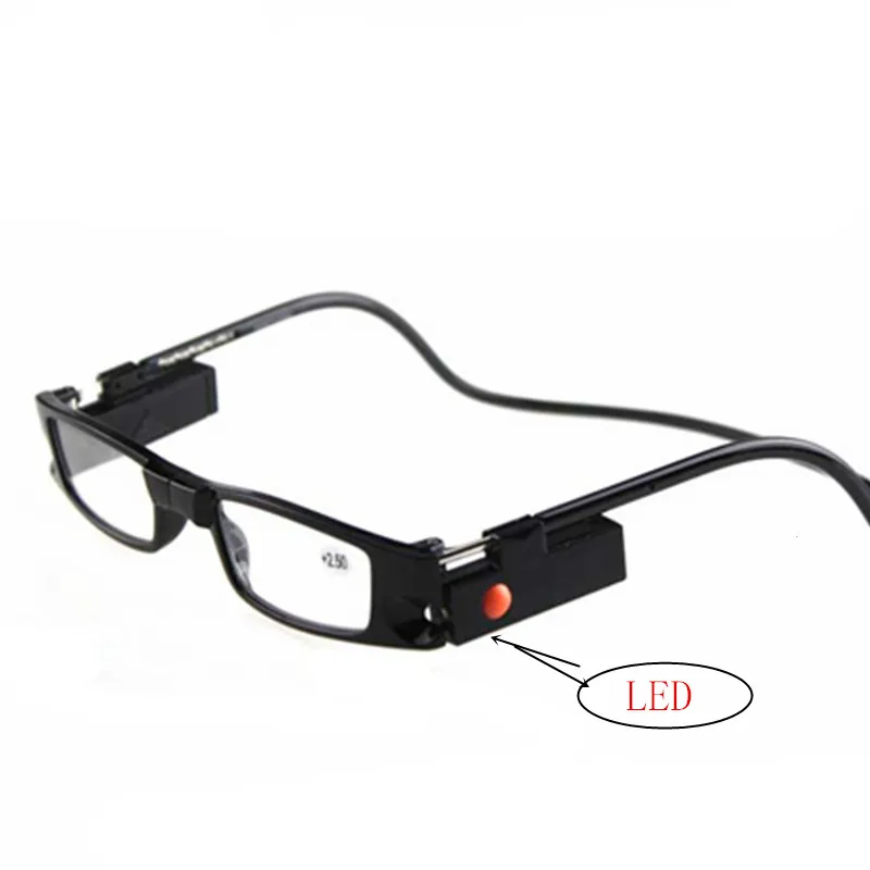

HighSlim Reading Glasses With LED Light MG Function Dioptrie Woman Magnetic Glasses Magnet 1.0 1.5 2.0 2.5 3.0 3.5 4.0