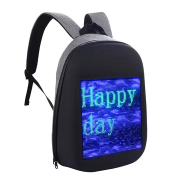 

64*64 Color Screen Nylon BackBag Screen Dynamic Backpack Polychrome Advertising DIY Backpack Fashion Express Comfortable School
