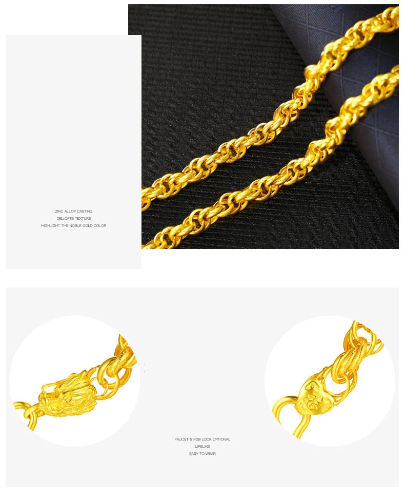 JJF 24K ожерелье из чистого золота Настоящее AU 999 цельная Золотая цепь мужская Пряжка высококлассные Твердые классические ювелирные изделия горячая Распродажа Новинка