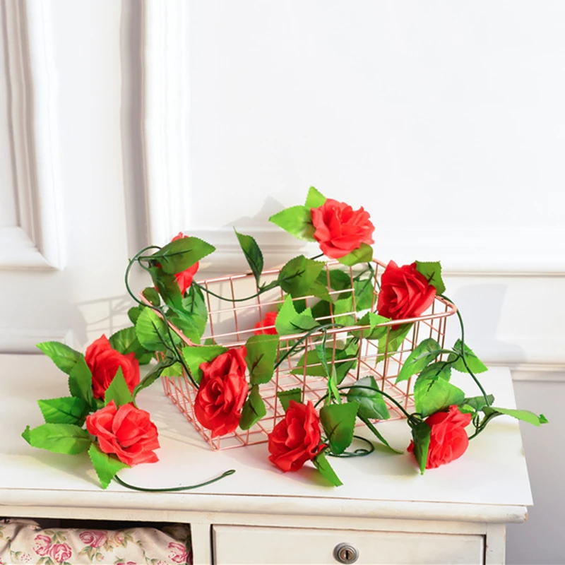 2 шт дисплей искусственные розы лоза свадьбы трубы Крытый Открытый гирлянда с