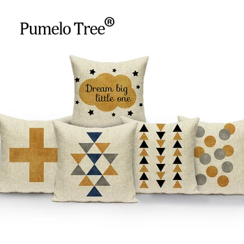 

HOT Square colorful Home Decorative soft seat car Cushion Covers linen fresh simple letter suit cushion almohada L(170)