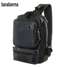 Banabanma повседневная мужская из искусственной кожи многочисленный карманы слинг груди пакет сумка большое пространство одно плечо назад день пакет путешествия ZK30