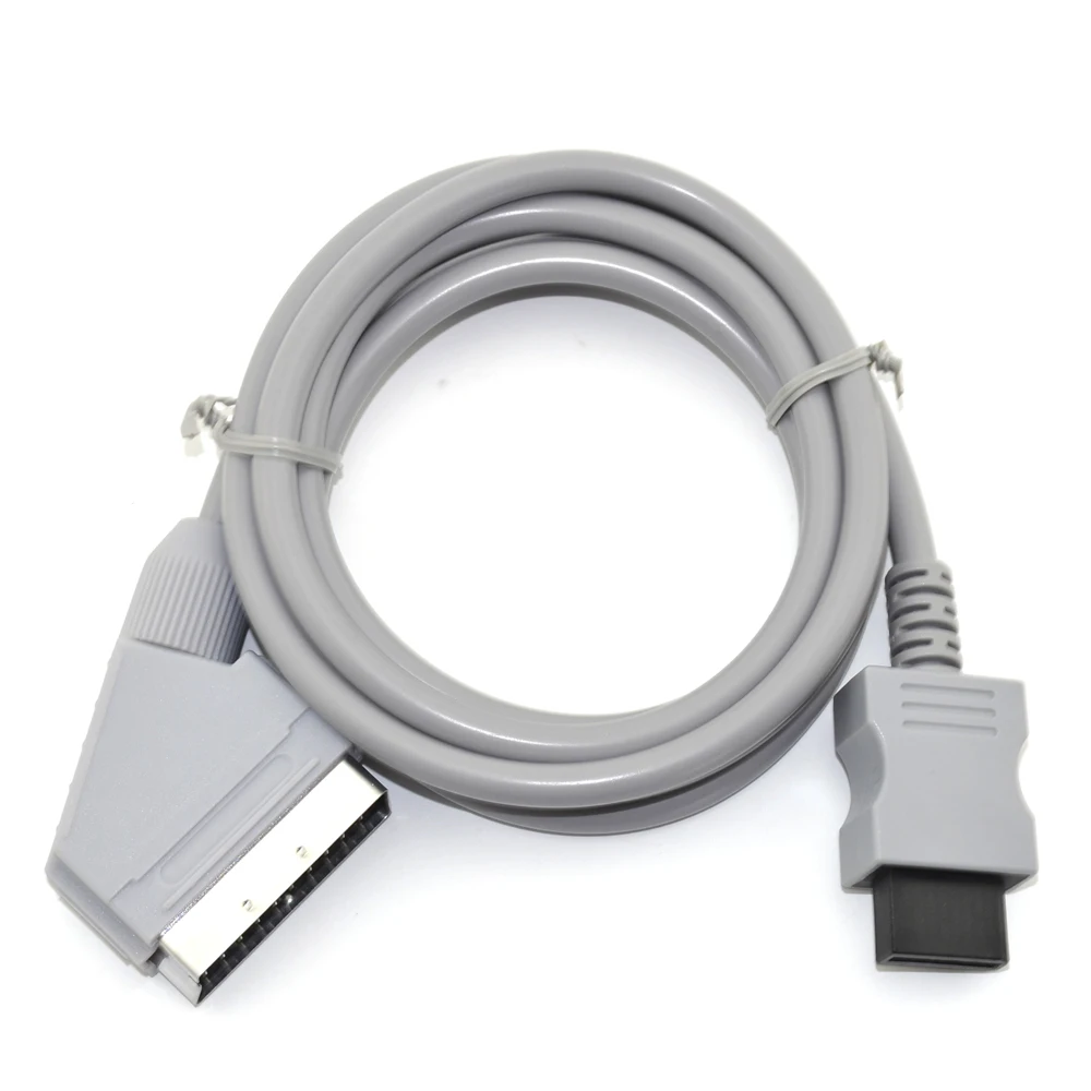 

10PCS a lot US/EU Plug For Nintendo Wii Games Console PVC RGB Scart Video 720p/1080i HD HDTV AV Cable/Cord