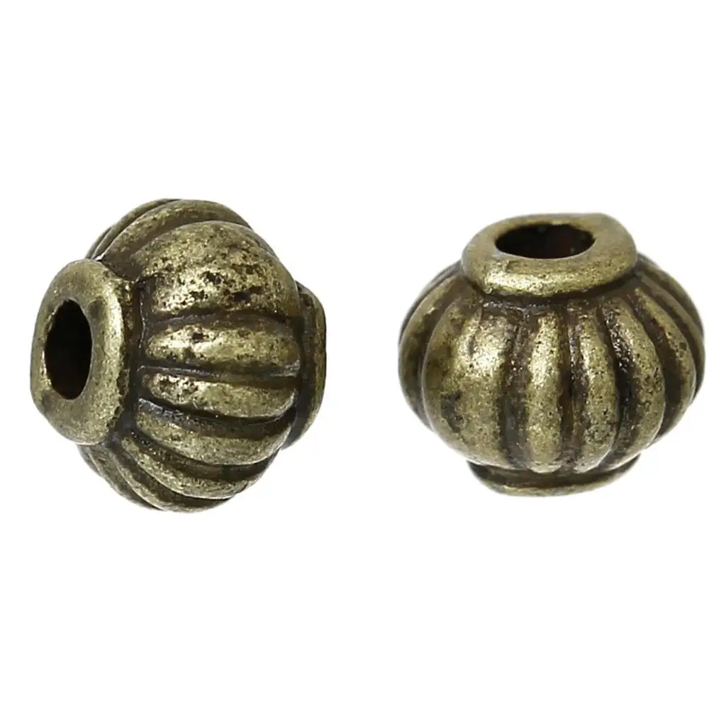 Zinc metal alloy Spacer Beads Pumpkin Antique Bronze About 5mm( 2/8