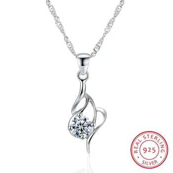 

925 Sterling Silver Necklace Women's Pendant Swarovsk Decorations Swimwear Silver Chains Women 925 Necklace Silver Sterling 925