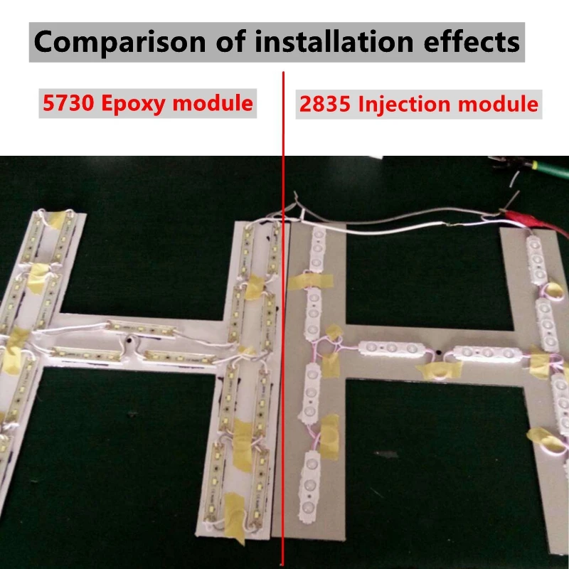 20 шт./лот светодиодный модуль SMD 2835 1,5 W DC12V вставные модули с объективом светодиодный Подсветка для рекламы дизайн магазинный баннер