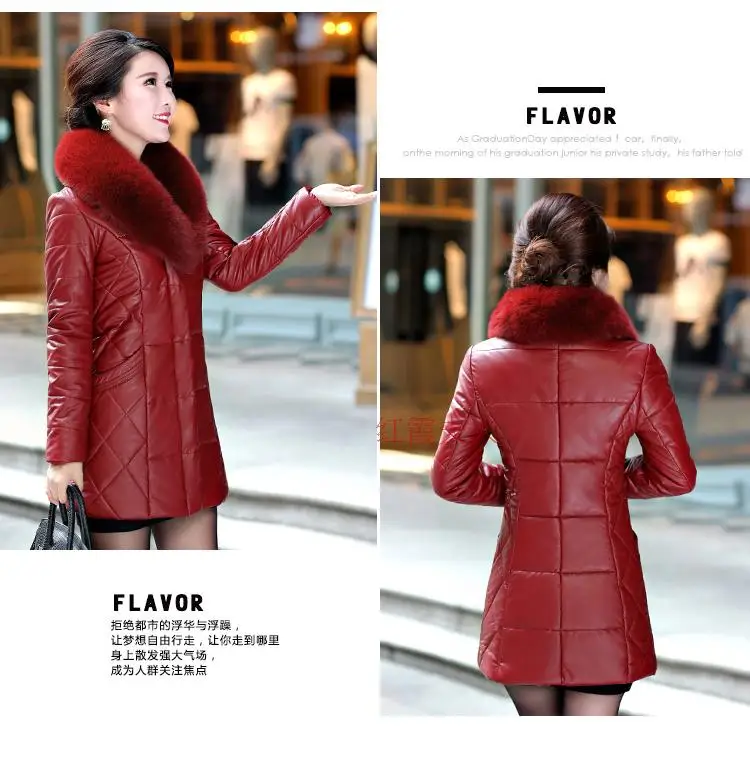 Women Winter Padded Jacket Artificial Fur Collar Thick Warm Winter Coat Women Female 2018 Plus Size 8XL Long Jackets Women CH734 (19)