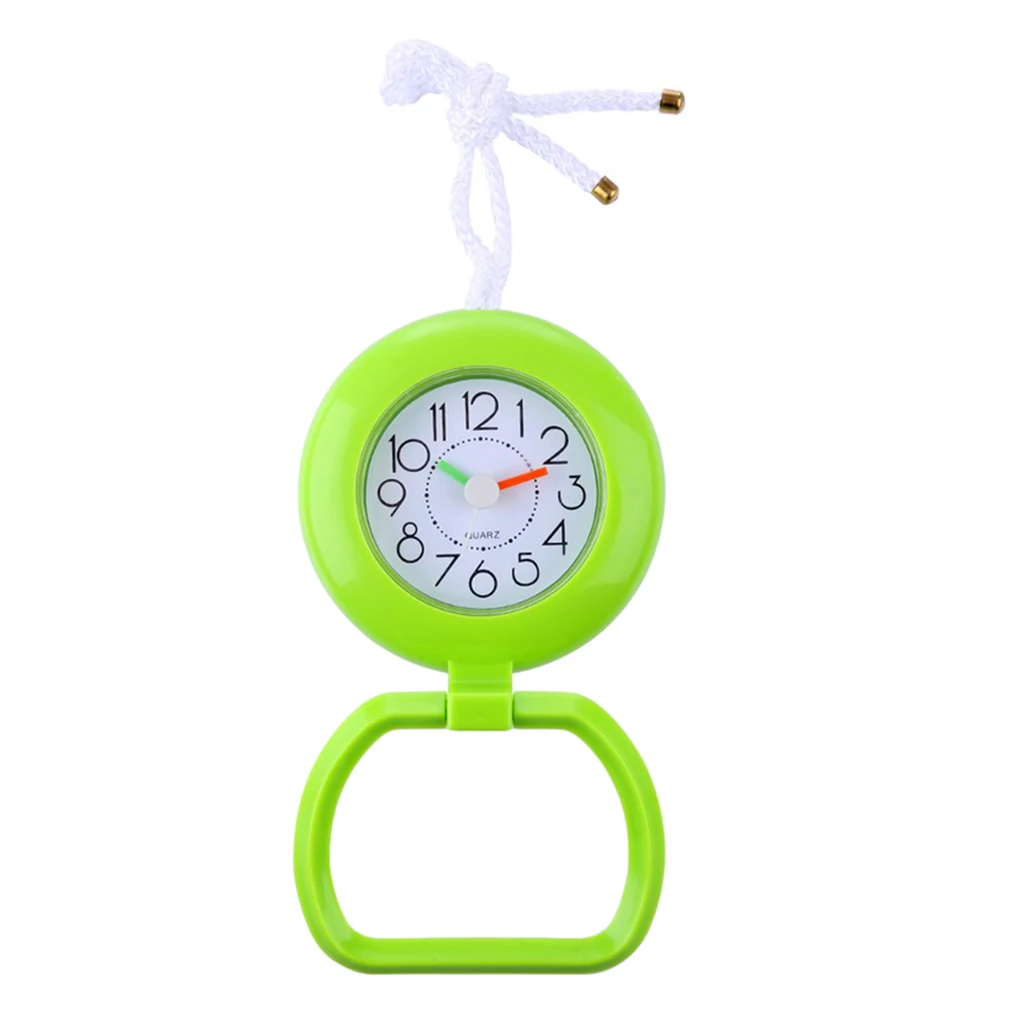 Wall Clock Bathroom Shower Slate Hanging Clock with Towel Ring Hook